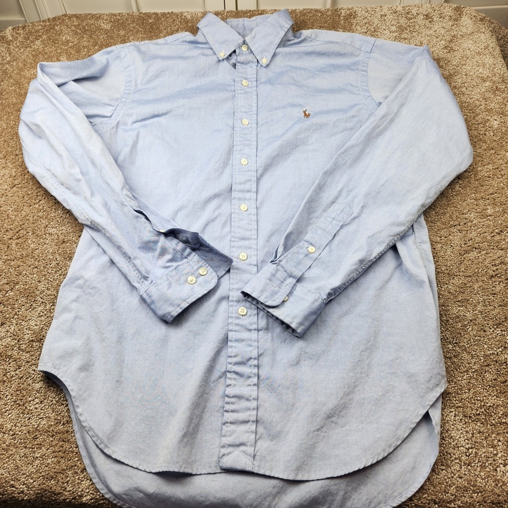 Ralph Lauren Classic Fit Light Blue Oxford Cotton Button Down Shirt 15.5 32/33
